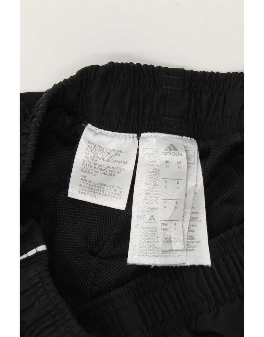 Adidas Mens Tracksuit Trousers Medium Black Colourblock Polyester