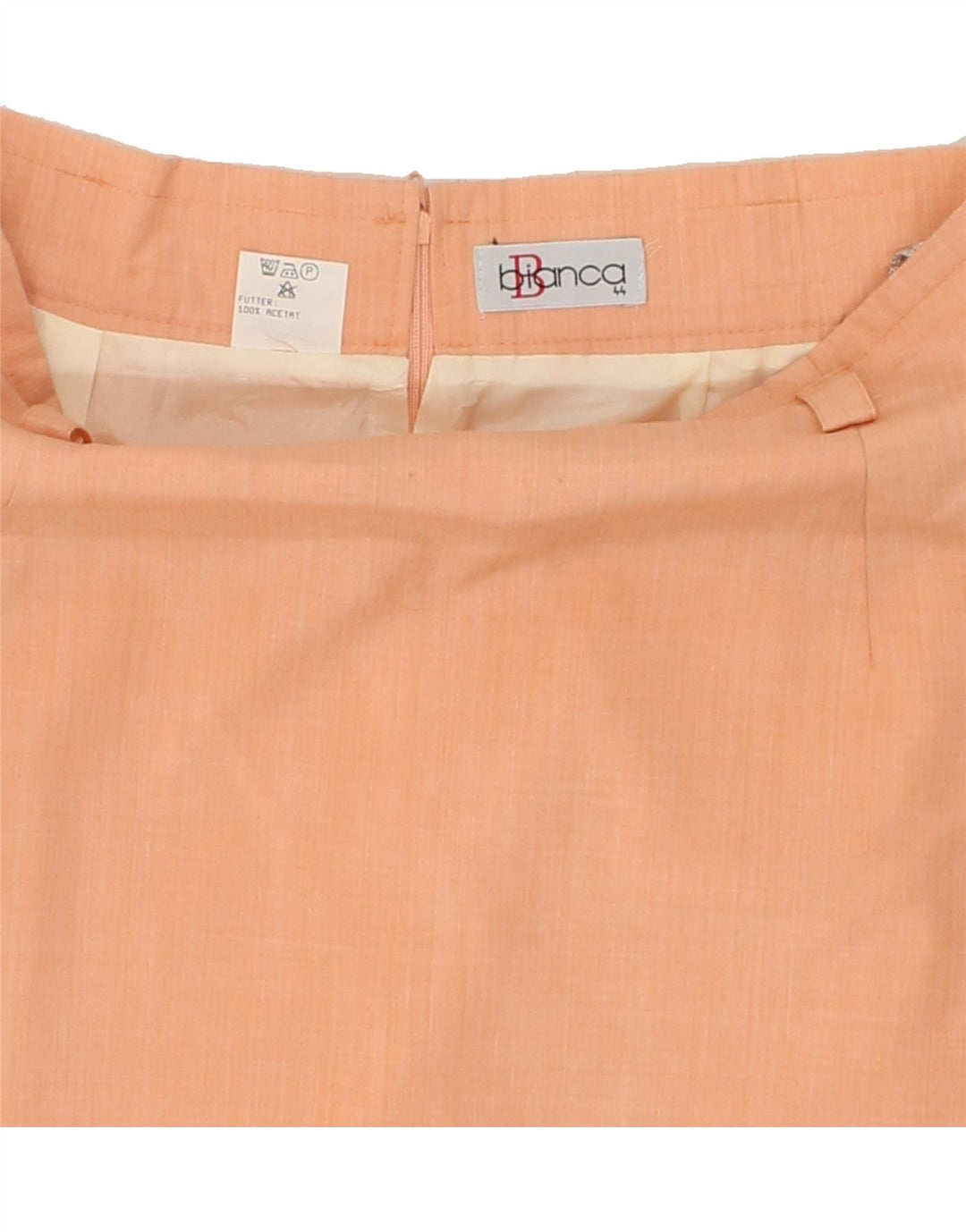 VINTAGE Womens Pencil Skirt IT 44 Medium W32  Orange Acetate Vintage Vintage and Second-Hand Vintage from Messina Hembry 