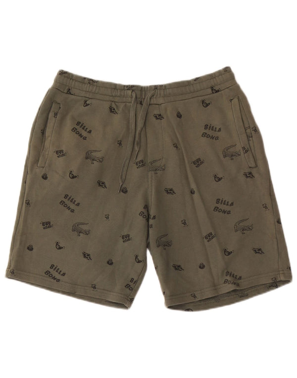 Billabong Boys Graphic Sport Shorts 15-16 Years Khaki Cotton