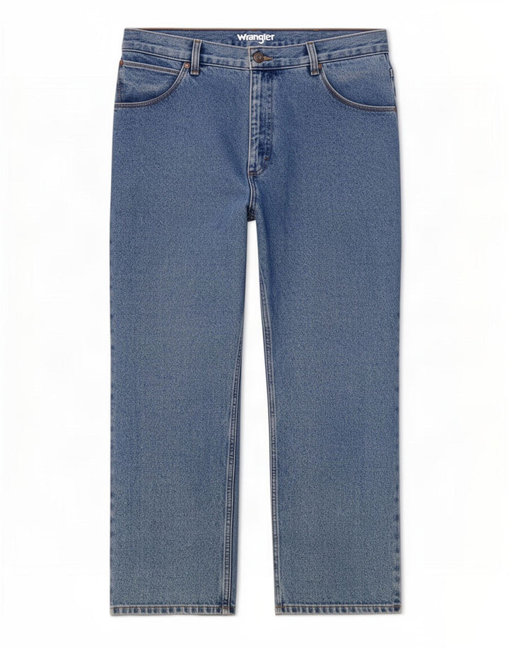 Wrangler Mens Straight Jeans W38 L27 Blue Cotton
