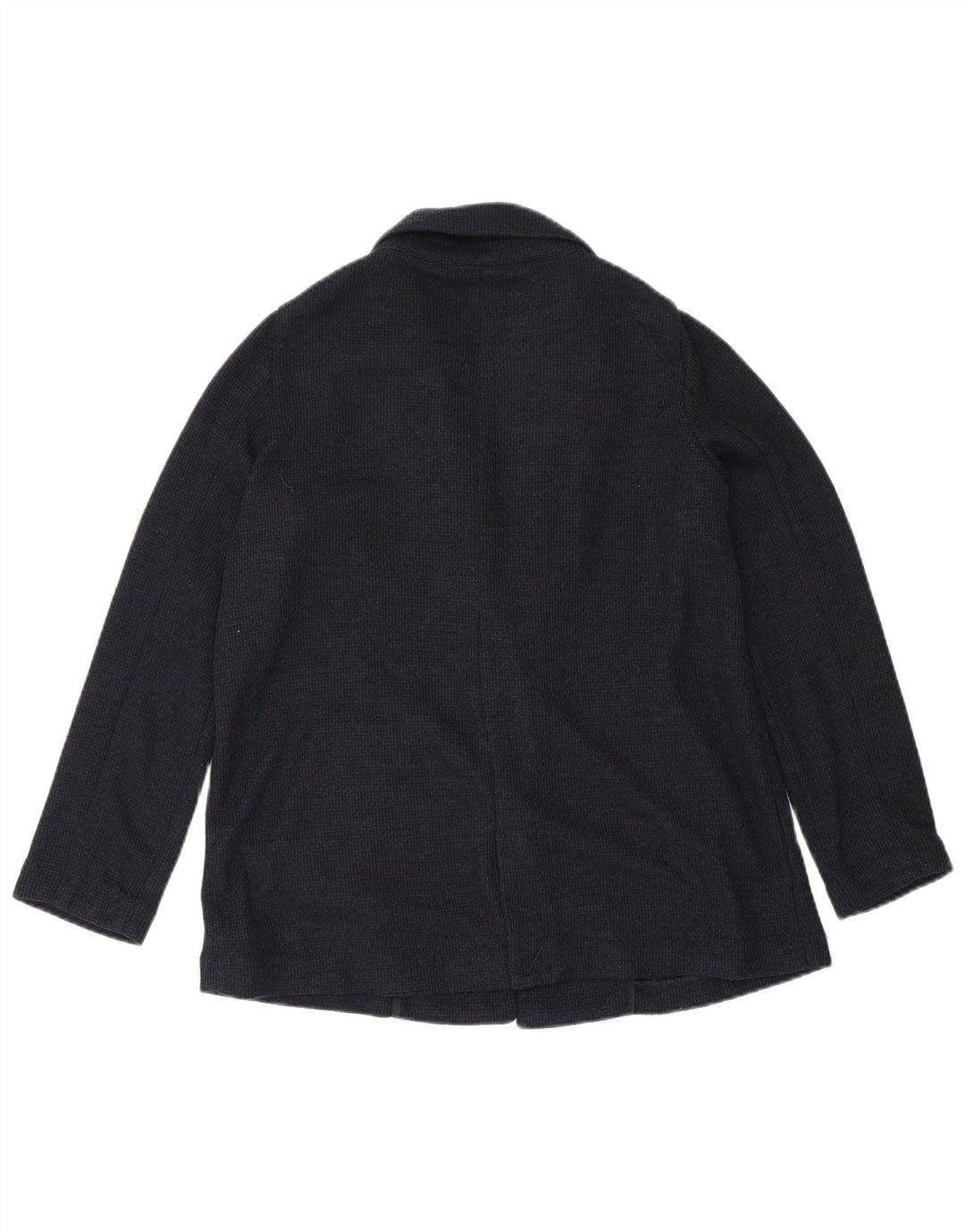 Zara Womens Oversized 1 Button Blazer Jacket UK 6 XS Navy Blue Polyester