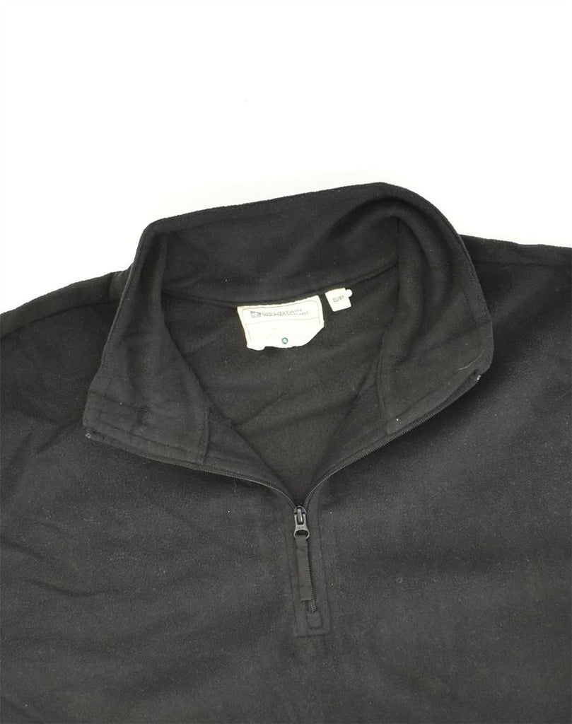 MOUNTAIN WAREHOUSE Mens Zip Neck Fleece Jumper Small Black Polyester | Vintage Mountain Warehouse | Thrift | Second-Hand Mountain Warehouse | Used Clothing | Messina Hembry 