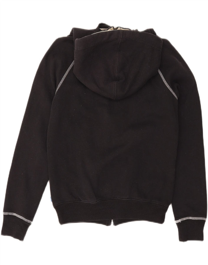 ADIDAS Womens Graphic Hoodie Jumper UK 10 Small Black Cotton