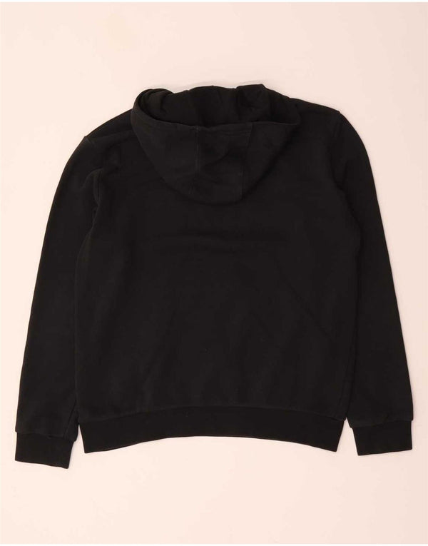 Adidas Girls Graphic Hoodie Jumper 13-14 Years Black Cotton