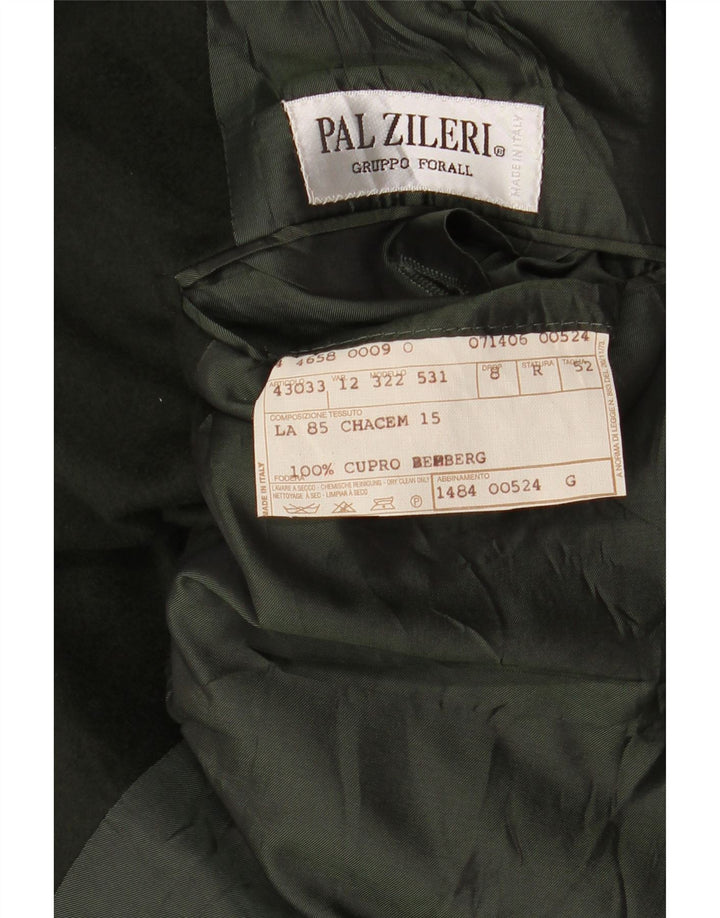 Pal Zileri Mens 3 Button Blazer Jacket IT 52 XL Green