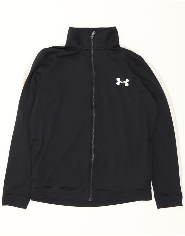 Under Armour Mens Tracksuit Top Jacket Medium Black Colourblock