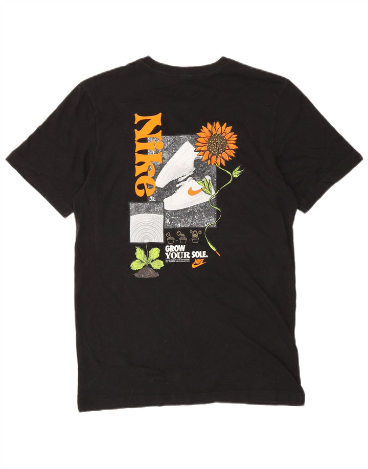 NIKE Mens Graphic T-Shirt Top Small Black Floral