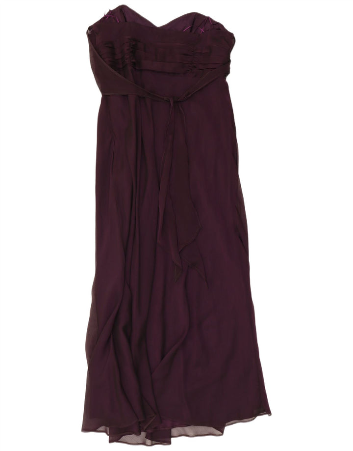 DEBUT Womens Maxi Strapless Dress UK 18 XL Purple Polyester