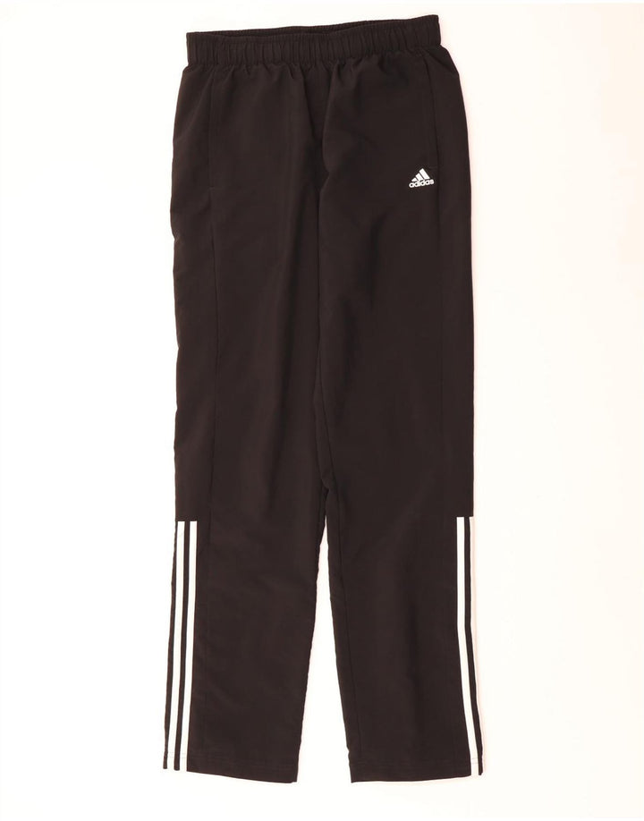 Adidas Boys Climalite Tracksuit Trousers 15-16 Years Black Polyester