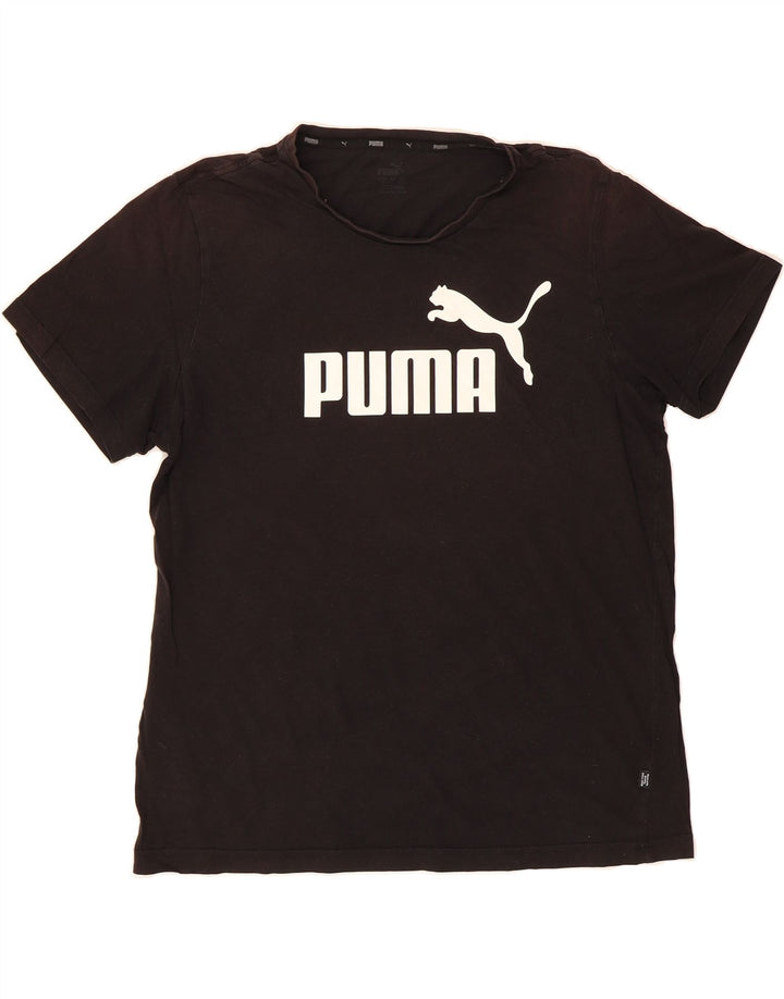 PUMA Mens Graphic T-Shirt Top Large Black Vintage Puma and Second-Hand Puma from Messina Hembry 
