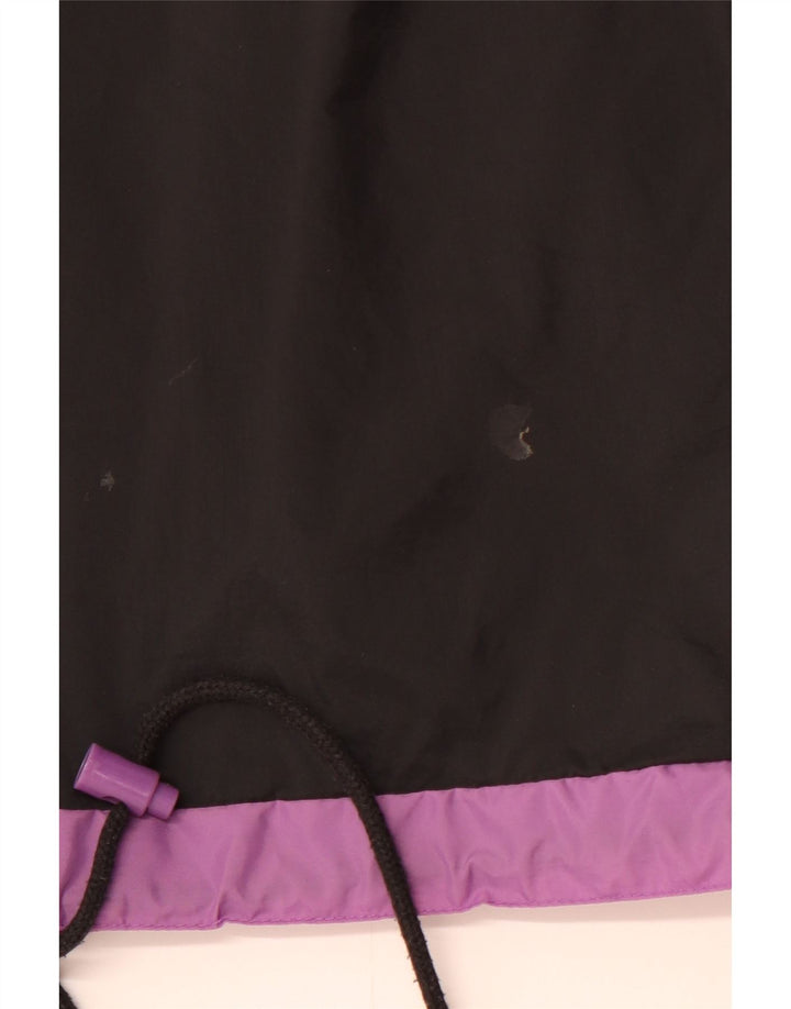 RODEO Mens Hooded Anorak Jacket UK 36 Small Black Colourblock Nylon