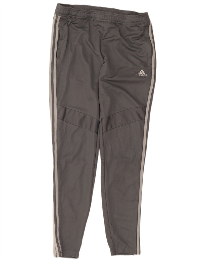 Adidas Womens Tracksuit Trousers UK 12/14 Medium Grey Polyester