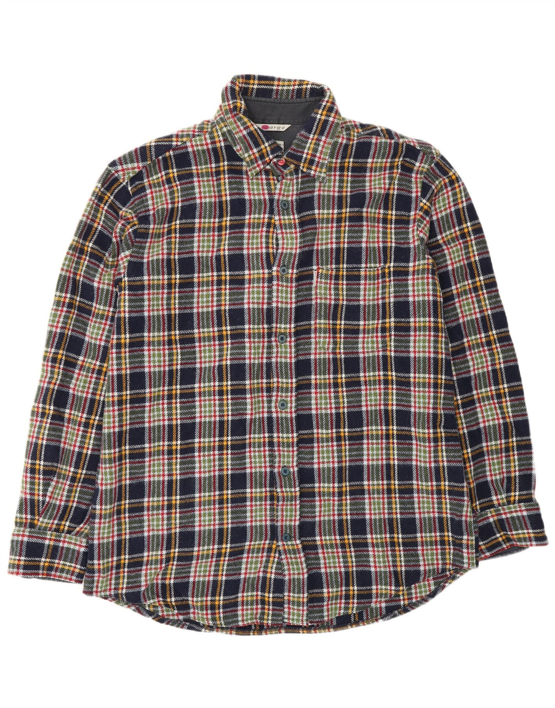 Think Pink Mens Overshirt Flannel Shirt XL Navy Blue Check Acrylic