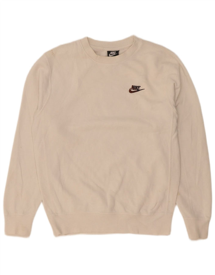 Nike Mens Loose Fit Sweatshirt Jumper XS White Cotton