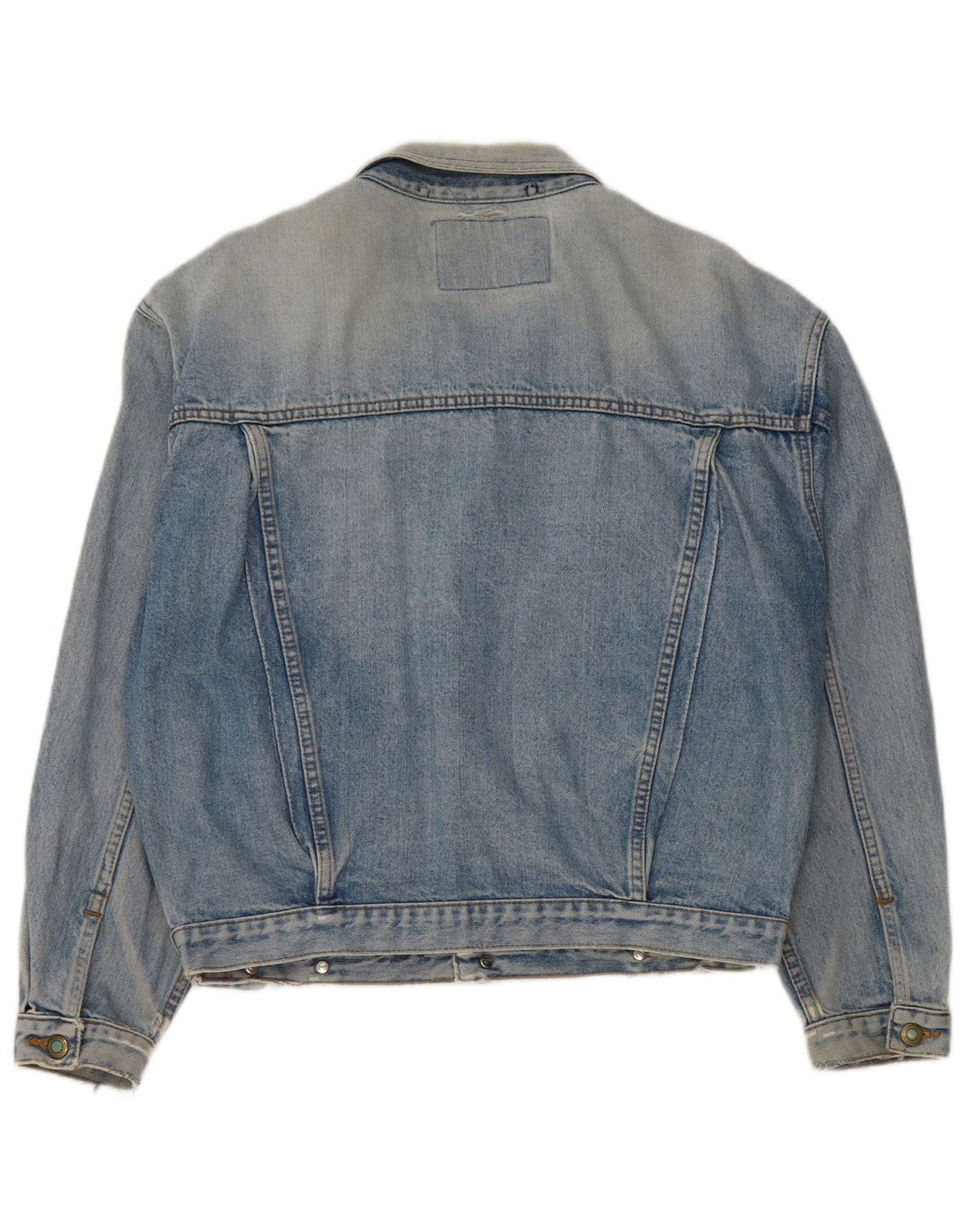 JEP'S Womens Oversized Denim Jacket UK 10 Small Blue Cotton
