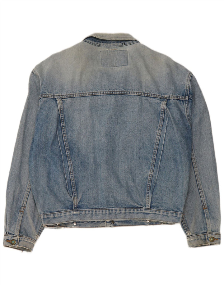 JEP'S Womens Oversized Denim Jacket UK 10 Small Blue Cotton