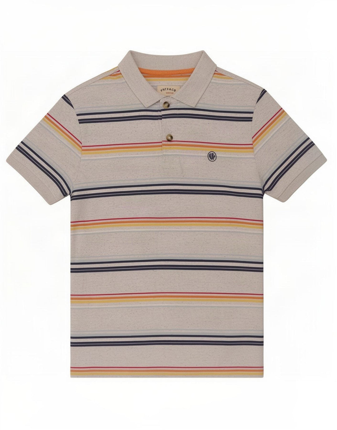 Fat Face Mens Polo Shirt Small Grey Striped