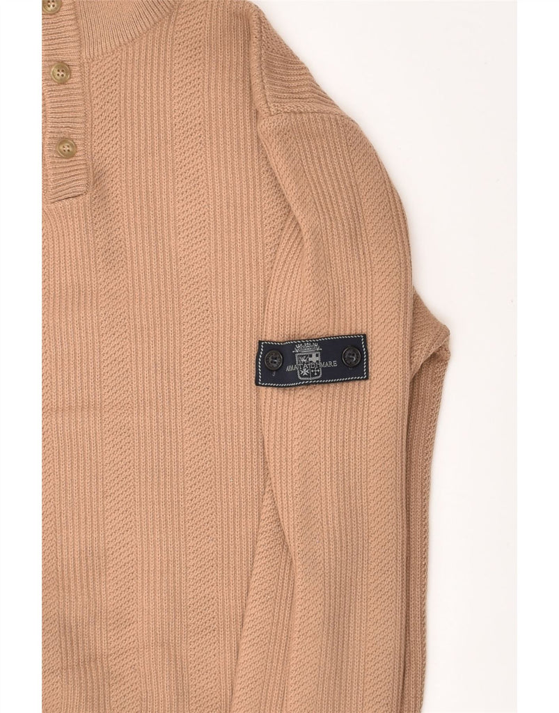 ARMATA DI MARE Womens Button Neck Jumper Sweater UK 16 Large Beige | Vintage Armata Di Mare | Thrift | Second-Hand Armata Di Mare | Used Clothing | Messina Hembry 