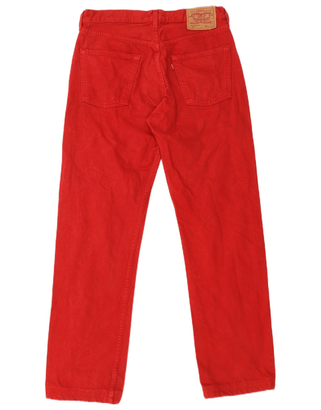 Levi's Mens 501 Straight Jeans W34 L31 Red Cotton