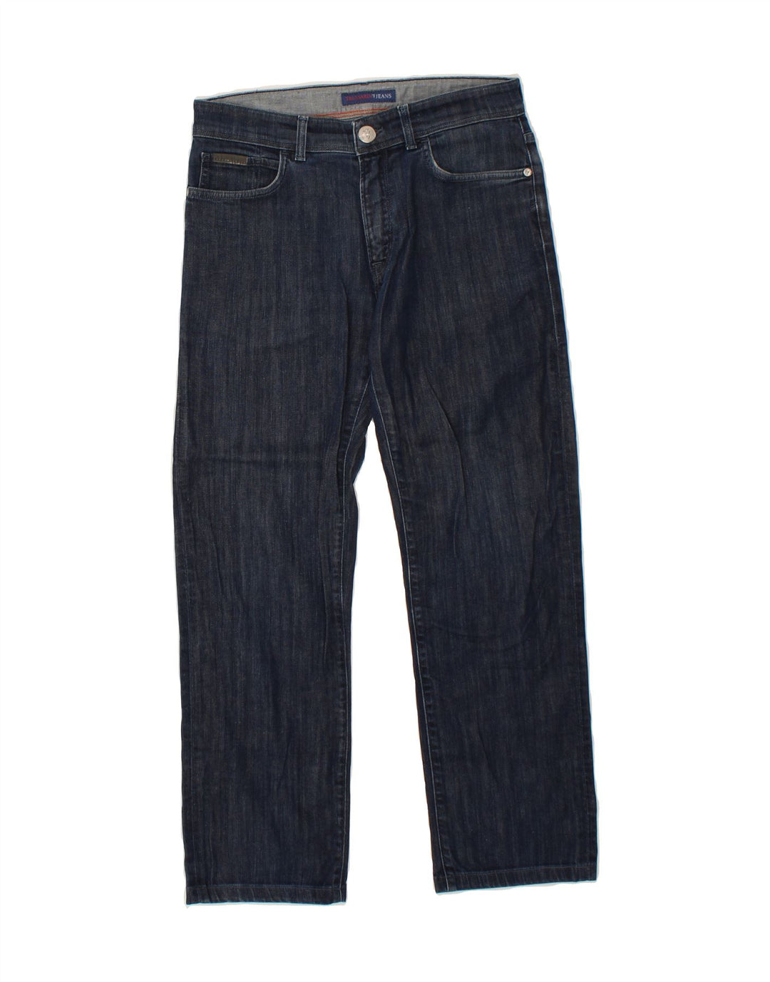 TRUSSARDI Womens Straight Jeans W29 L26 Navy Blue Vintage Trussardi and Second-Hand Trussardi from Messina Hembry 