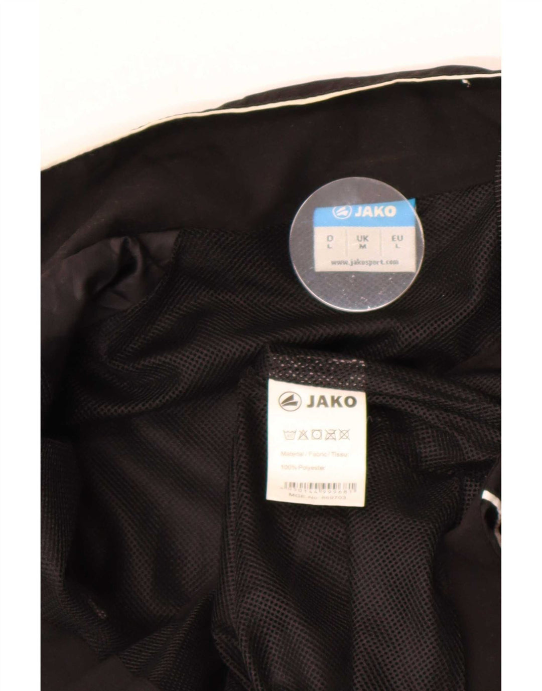 Jako Mens Tracksuit Top Jacket Medium Black Polyester Sports