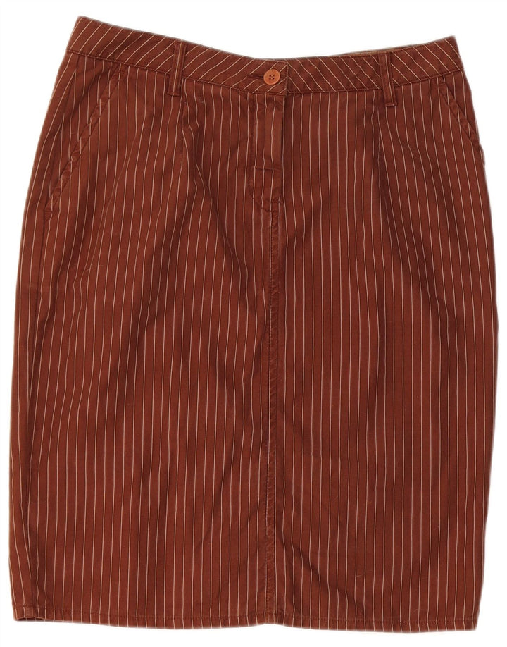 Kappa Womens Pencil Skirt IT 42 Medium W30 Brown Striped