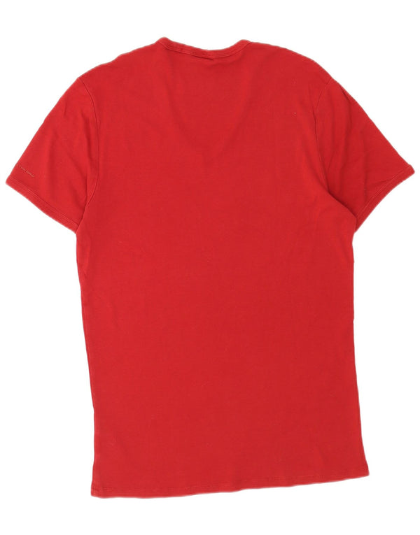 G-Star Mens T-Shirt Top Large Red Cotton