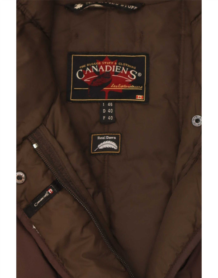 Canadiens Womens Padded Coat IT 46 Large Brown