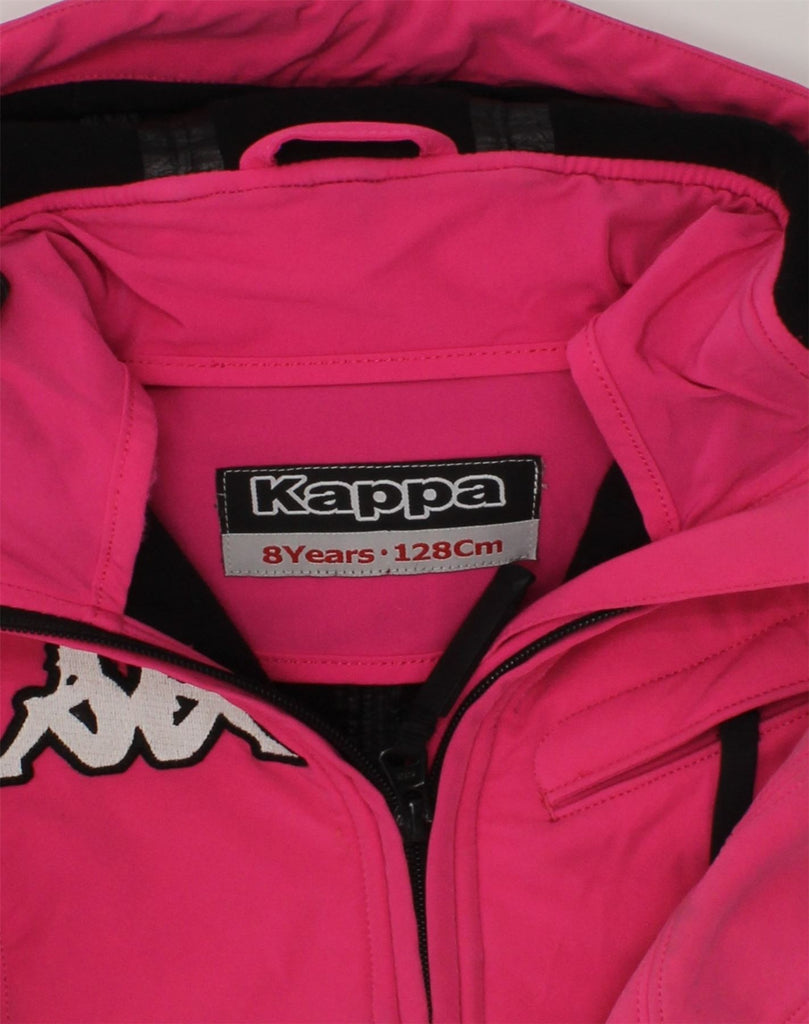 KAPPA Girls Hooded Windbreaker Jacket 7-8 Years Pink Polyester | Vintage Kappa | Thrift | Second-Hand Kappa | Used Clothing | Messina Hembry 