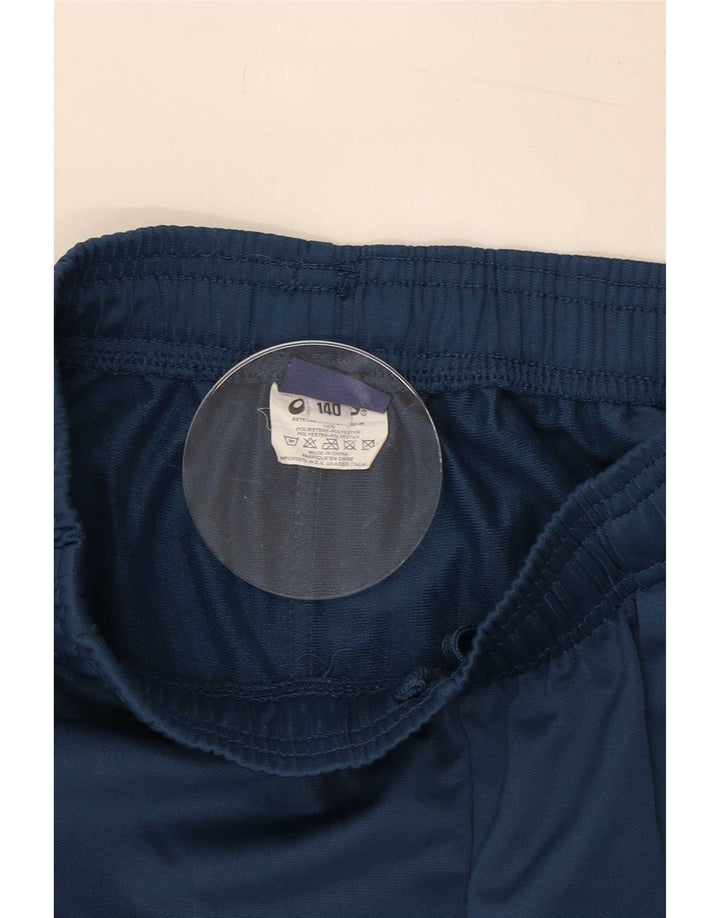 Asics Boys Tracksuit Trousers 9-10 Years Navy Blue Polyester