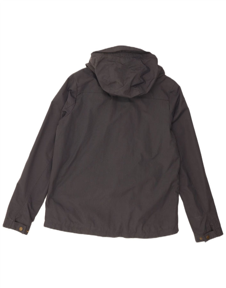 Fat Face Womens Hooded Windbreaker Jacket UK 12 Medium  Grey Nylon