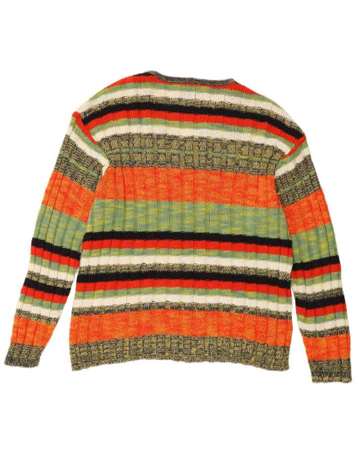 Foxhound Mens V-Neck Jumper Sweater XL Multicoloured Striped Cotton
