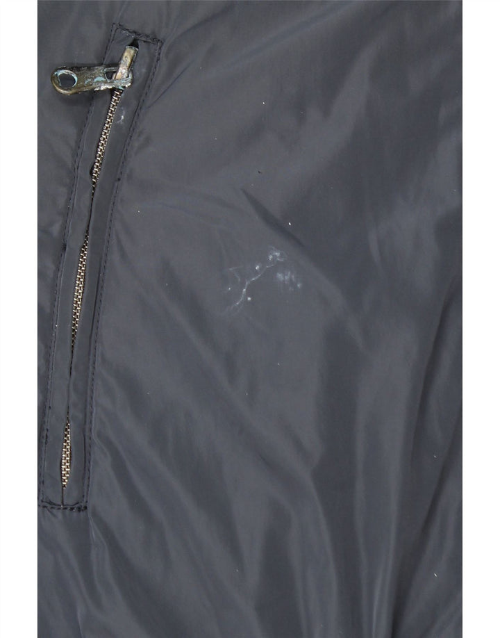 BENETTON Womens Hooded Raincoat UK 10 Small Navy Blue Polyester