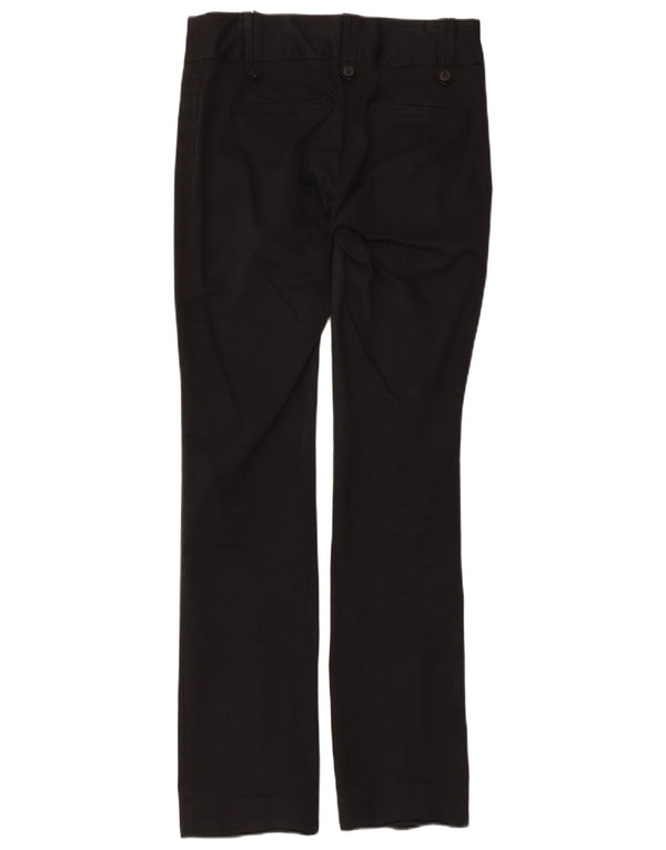 Zara Womens Bootcut Chino Trousers EU 36 XS W26 L31 Black