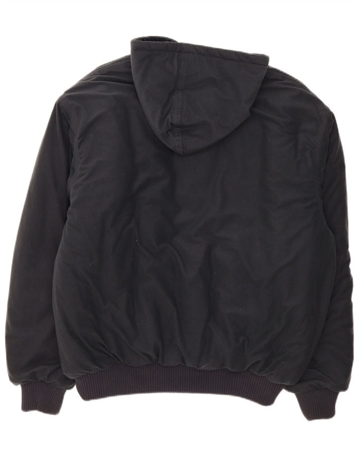 Polar King Mens Hooded Padded Jacket UK 42 XL Navy Blue Polyester