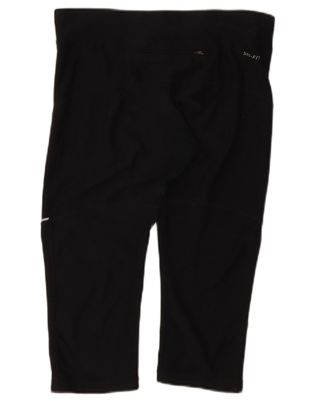 Nike Womens Dri Fit Capri Leggings UK 10 Small Black Polyester