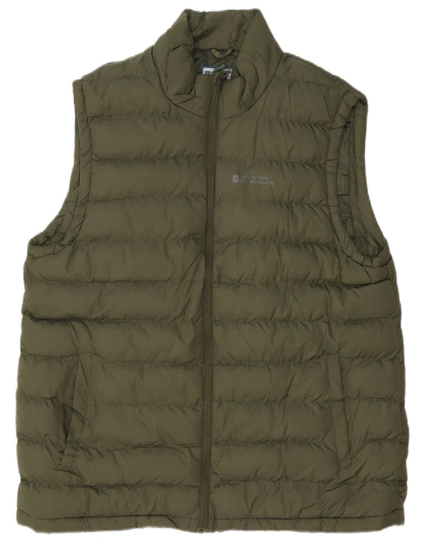 MOUNTAIN WAREHOUSE Mens Padded Gilet UK 42 XL Khaki Nylon