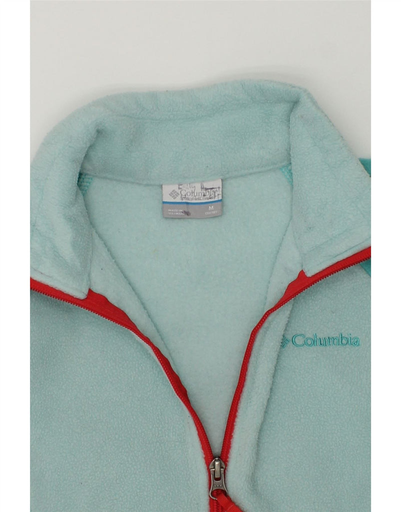 COLUMBIA Girls Fleece Jacket 10-11 Years Medium  Turquoise Colourblock | Vintage Columbia | Thrift | Second-Hand Columbia | Used Clothing | Messina Hembry 