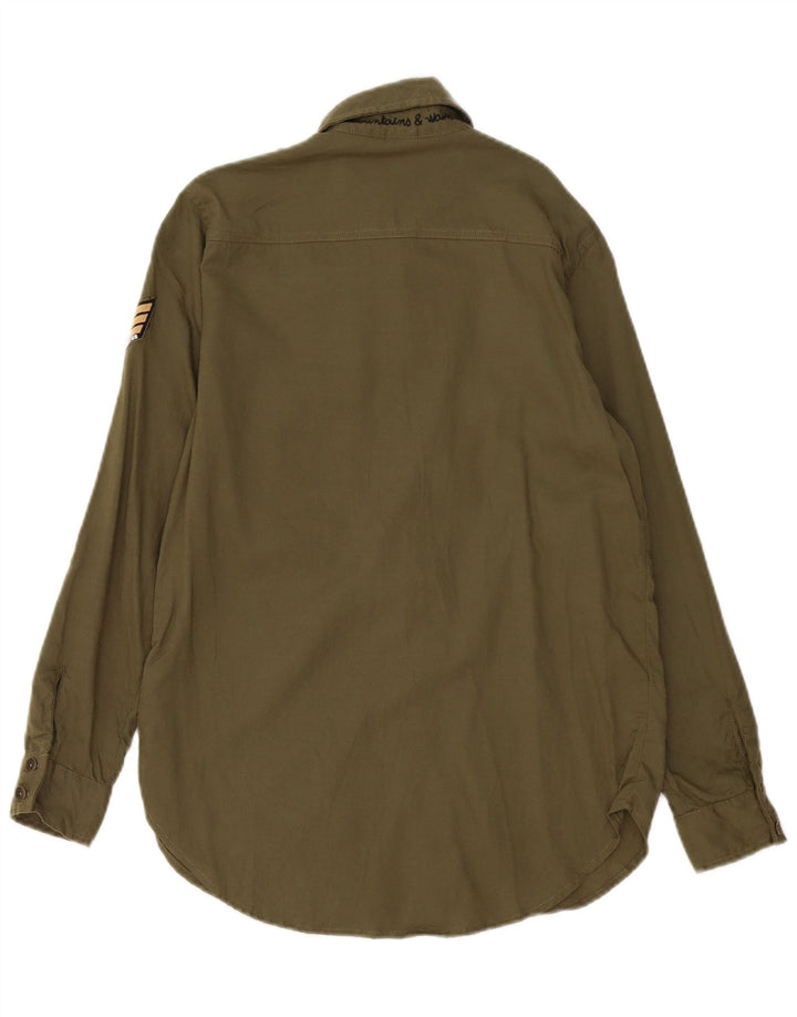 Roxy Womens Military Shirt US 4 Small Khaki Lyocell