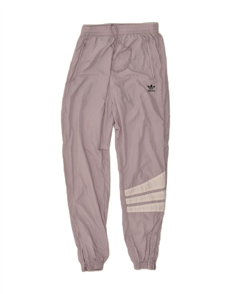 ADIDAS Womens Graphic Tracksuit Trousers Joggers UK 4 XS Purple Vintage Adidas and Second-Hand Adidas from Messina Hembry 