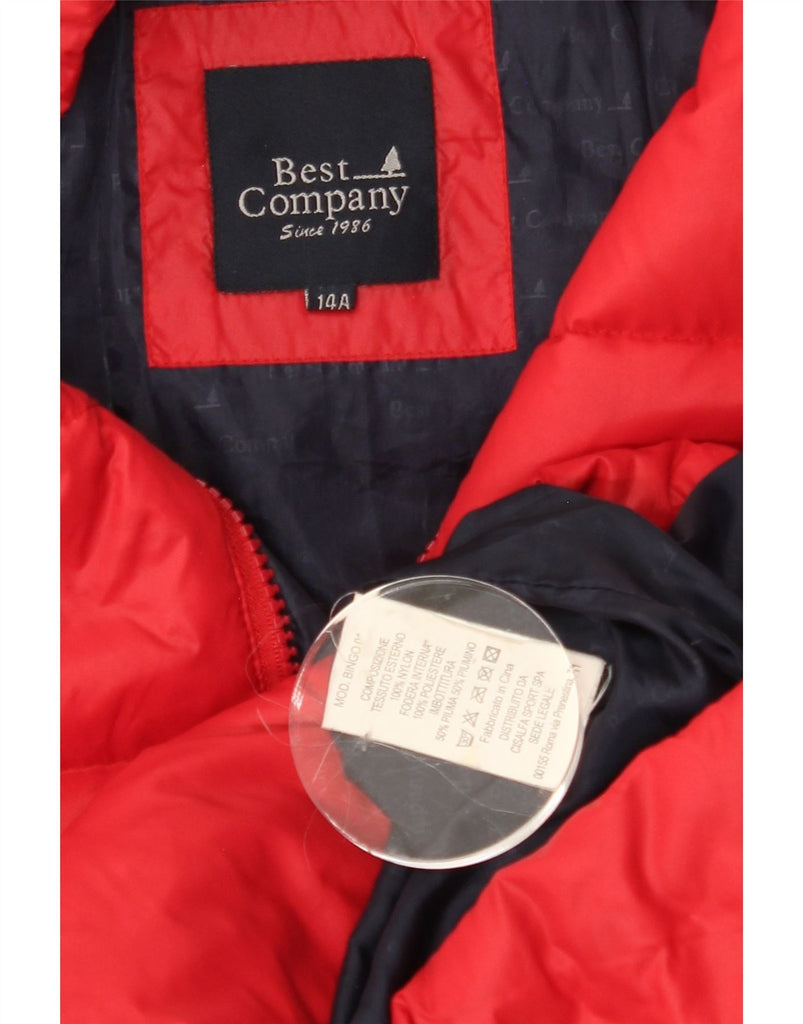 BEST COMPANY Boys Padded Jacket 13-14 Years Red Nylon Vintage Best Company and Second-Hand Best Company from Messina Hembry 
