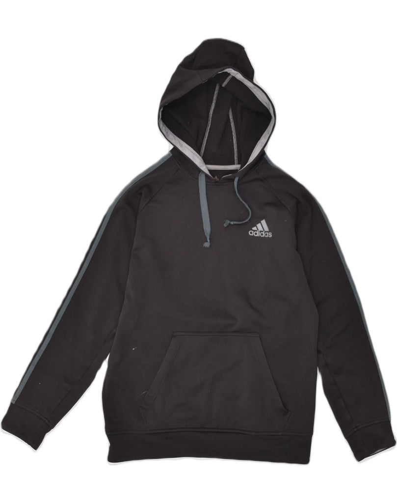 ADIDAS Mens Hoodie Jumper Medium Black Polyester | Vintage Adidas | Thrift | Second-Hand Adidas | Used Clothing | Messina Hembry 