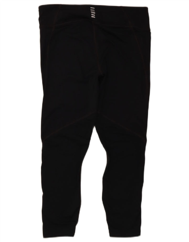 Under Armour Womens Compression Capri Leggings UK 16 Large  Black Polyester