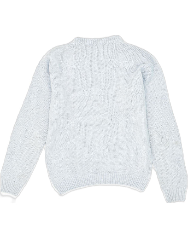 VINTAGE Womens Crew Neck Jumper Sweater UK 16 Large Blue Cotton | Vintage Vintage | Thrift | Second-Hand Vintage | Used Clothing | Messina Hembry 