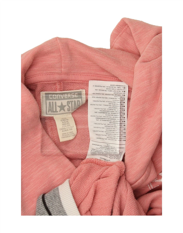 CONVERSE Womens Zip Hoodie Sweater UK 18 XL Pink Cotton Vintage Converse and Second-Hand Converse from Messina Hembry 