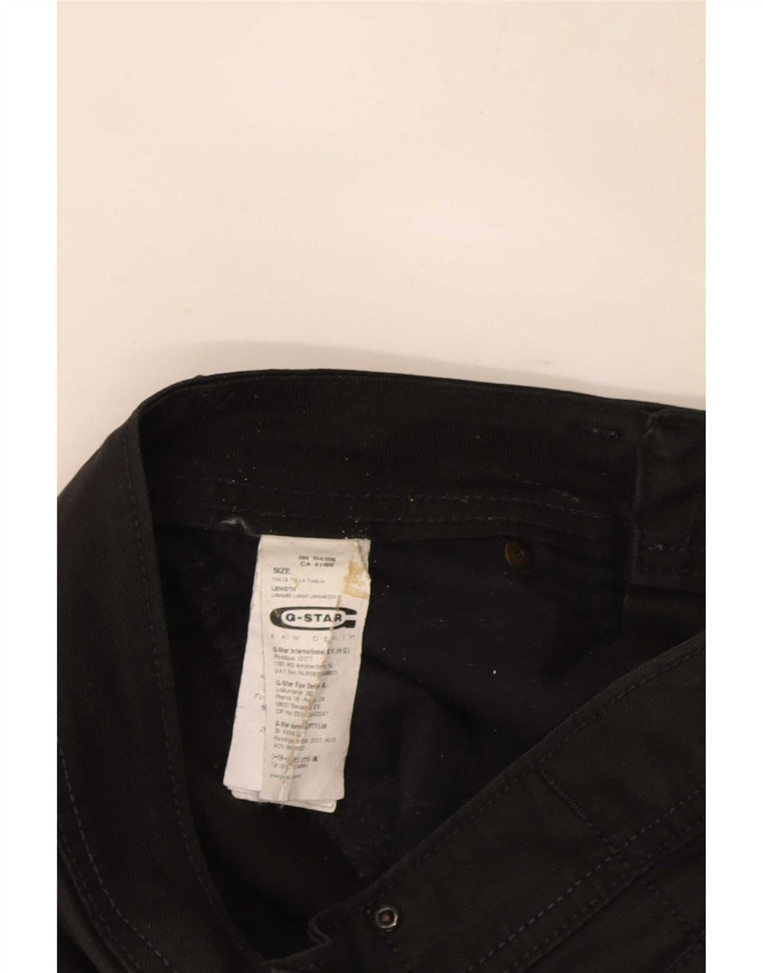 G-Star Womens Straight Jeans W29 L34 Black Cotton
