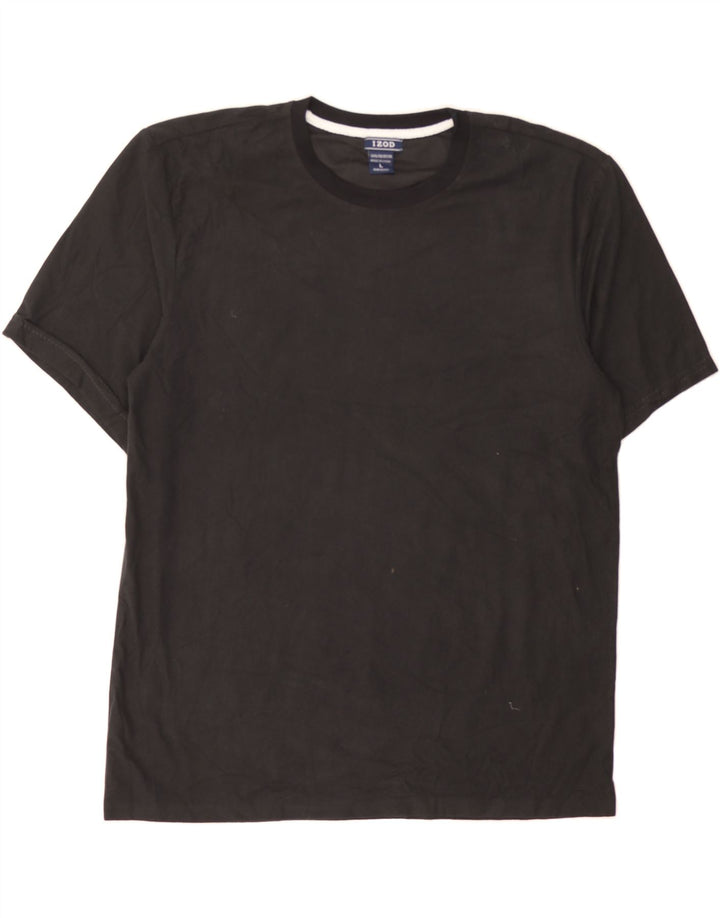 IZOD Mens T-Shirt Top Large Black Polyester Vintage Izod and Second-Hand Izod from Messina Hembry 