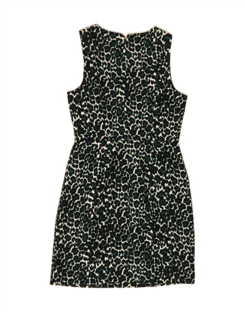 J. CREW Womens Sleeveless Sheath Dress US 2 XS Green Animal Print Cotton Vintage J. Crew and Second-Hand J. Crew from Messina Hembry 