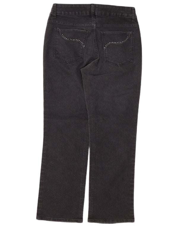 LEE Womens Riders Straight Jeans US 10 Large W32 L29 Black Cotton