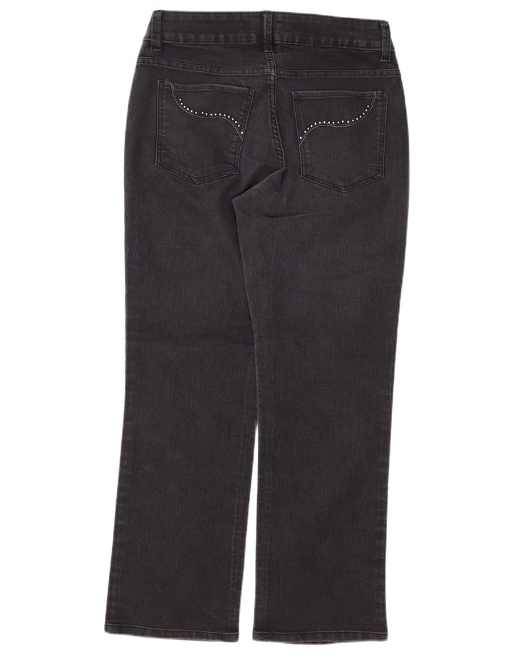 LEE Womens Riders Straight Jeans US 10 Large W32 L29 Black Cotton